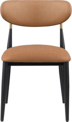 Ronda - Vegan Leather Upholstered Dining Side Chair - Black Legs