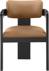 Sacha - Vegan Leather Upholstered Dining Chair With Black Base (Set of 2)