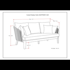 Carmel - Outdoor Sofa - Gray