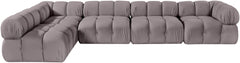 Orin - Velvet 5 Piece Modular Sectional