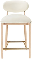 Riccio - Stool - Natural And Gold Frame
