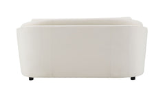 Mariko - Linen Loveseat With 2 Toss Pillows - Beige