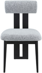 Dario - Boucle Dining Chair With Black Frame (Set of 2)