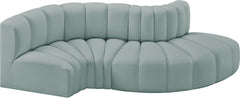 Arc - Faux Leather 4 Piece L-Shaped Modular Sofa