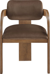 Cedra - Velvet Performance Fabric Upholstered Dining Chair (Set of 2) - Brown Frame
