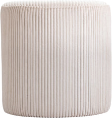 Roy - Round Microsuede Ottoman / Stool