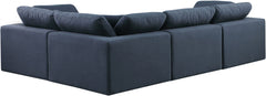Comfy - 4 Piece Linen Fabric Modular Sectional
