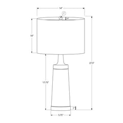 Lighting, Table Lamp, Resin, Contemporary - Black / Cream