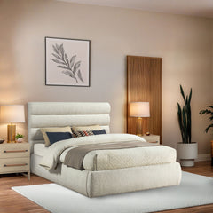 Adam - Boucle Fabric Bed With 52" Headboard