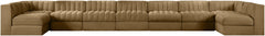 Rummi - Armless Velvet Performance Fabric Upholstered 9 Piece Modular Sectional