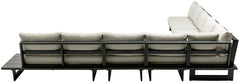 Maldives - 7 Piece Water Resistant Outdoor Patio Modular Sectional With Gray Base