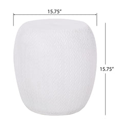 Outdoor Lightweight, Concrete Side Table - Antique White