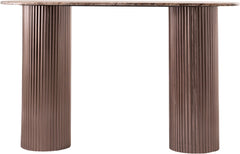 Cindra - Genuine Marble Top And Iron Base Console Table