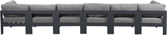 Nizuc - Outdoor Patio 6 Seat Modular Sofa With Gray Frame