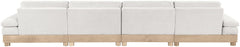 Turin - Chenille Fabric Upholstered Modular Sectional - White