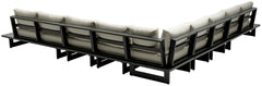 Maldives - 7 Piece Water Resistant Outdoor Patio Modular Sectional With Gray Base