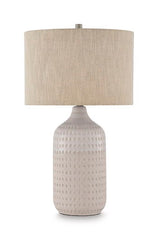 Capwich - Ceramic Table Lamp - Beige / White