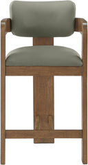 Sacha - Vegan Leather Upholstered Counter Stool With Brown Base