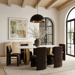 Slique - Performance Fabric Upholstered Dining Chair (Set of 2) - Brown