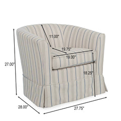 Zeniqua - Upholstered Swivel Chair With Loose Cover