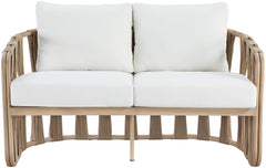 San Pietro - Resilient Waterproof Fabric 60.5" Upholstered Outdoor Patio Loveseat