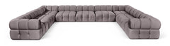 Orin - Velvet Performance Fabric Upholstered 9 Piece Sectional