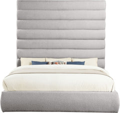 Adam - Boucle Fabric Bed With 89" Headboard