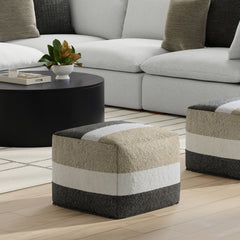 Claudette - Square Pouf - Multi