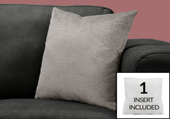 Pillow Square, Insert Included, Decorative Throw, Hypoallergenic - Gray