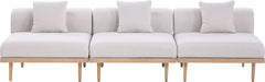 Laguna - 3 Piece Resilient Water Resistant Fabric 106.5" Outdoor Patio Armless Modular Sofa