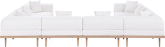 Laguna - 8 Piece Resilient Water Resistant Fabric 142" Upholstered Outdoor Patio Modular Sectional