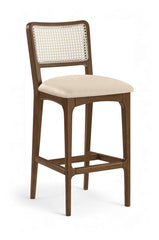 Atrium - Upholstered Bar Stool (Set of 2) - Brushed Brown Frame