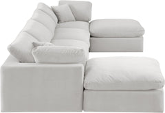 Comfy - 6 Piece Velvet Modular Double Chaise Sectional