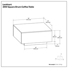 Lockhart - Square Coffee Table - Natural