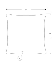 Pillow Square, Insert Included, Decorative Throw, Hypoallergenic - Gray