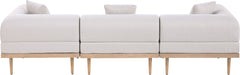 Laguna - 3 Piece Resilient Water Resistant Fabric 106.5" Upholstered Outdoor Patio Modular Sofa
