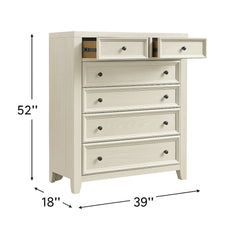 6 Drawer Chest With Knobs And Smooth Slides