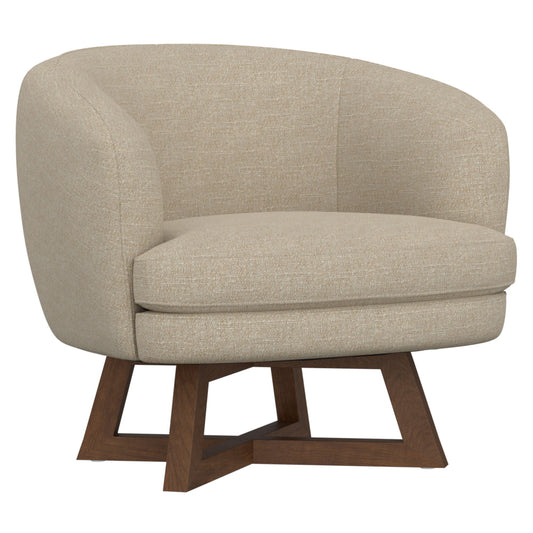 Swivel Accent Chair With Sculptural Base