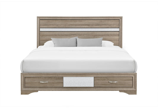 Seville - King Bed - Brown / Natural