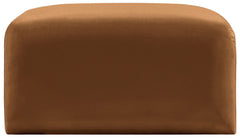 Arc - Velvet Ottoman - Saddle