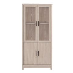 Jodie - Bookcase Cabinet With 6 Adjustable Shelves - Oak