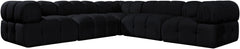 Orin - Velvet 5 Piece Modular Corner Sectional