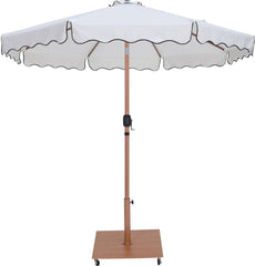 Amalfi - Aluminum Patio Umbrella - Light Brown Base / Light Brown Pole