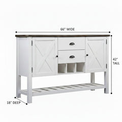 2 Drawer Server - Brown