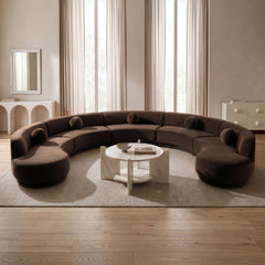 Avra - 192" Velvet Performance Fabric Upholstered Sectional