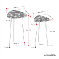 Shelton - 2 Piece Metal Nesting Table - Gray