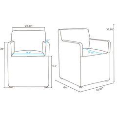 Anna - Square Armchair