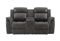 U8517 - 3 Piece Living Room Set (Reclining Sofa / Reclining Loveseat / Glider Recliner) - Charcoal