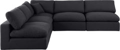 Comfy - 5 Piece Linen Modular Corner Armless Sectional