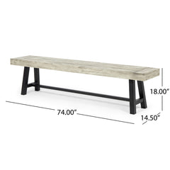 Carlisle - Outdoor Dining Bench - Gray